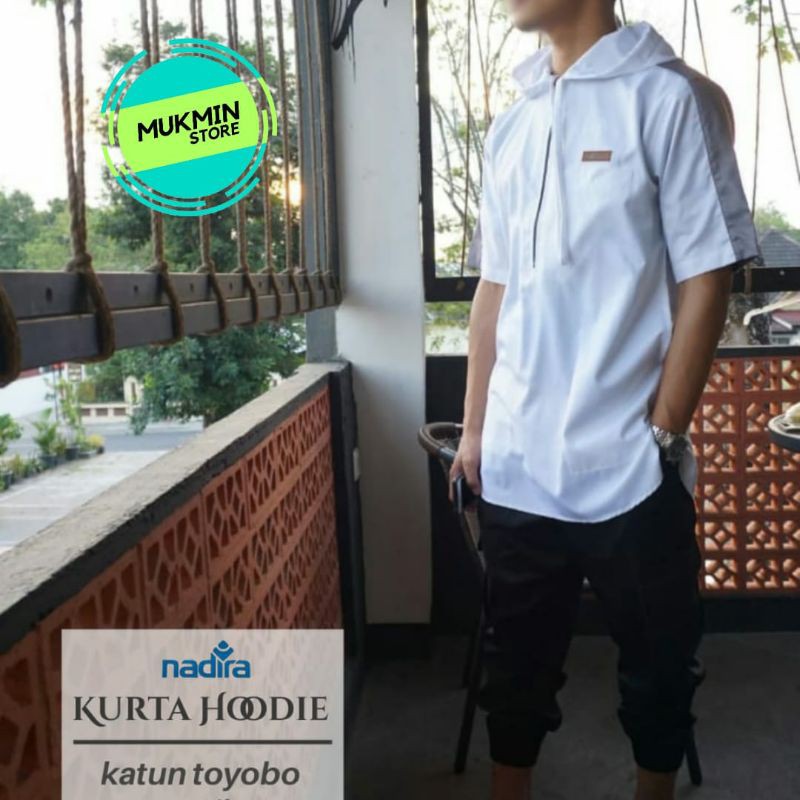 Koko Kurta Hoodie Baju Muslim Pria Dewasa