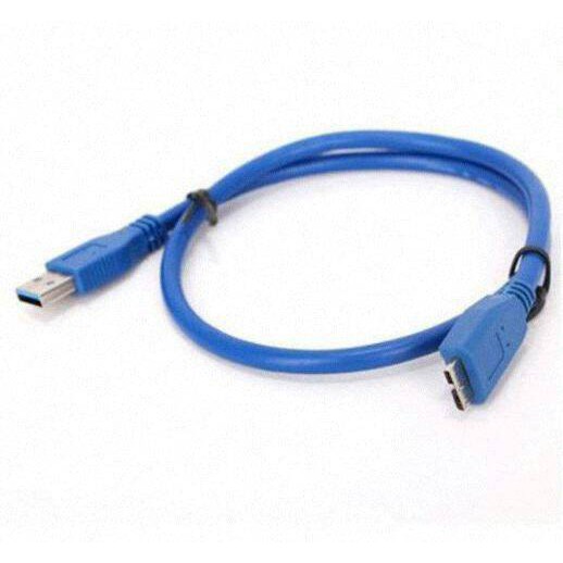 Kabel Data Hard disk USB 3.0 to Micro B 60CM - Kabel Hardisk External - Biru