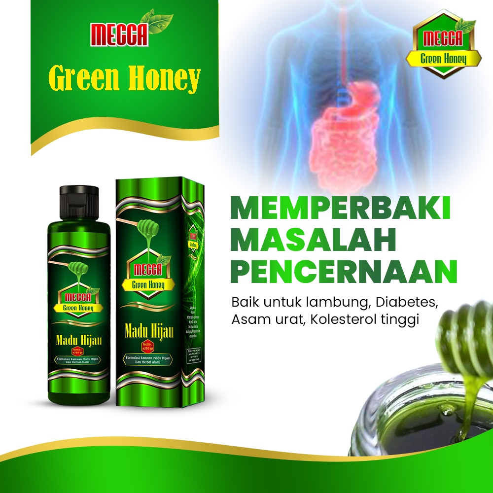 Mecca Green Honey/Madu Hijau Herbal Asam Lambung/Maag/GERD 210 gram