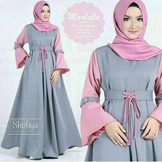 BAJU MUSLIM  WANITA  cape maxy olivia dress wolfice terbaru 