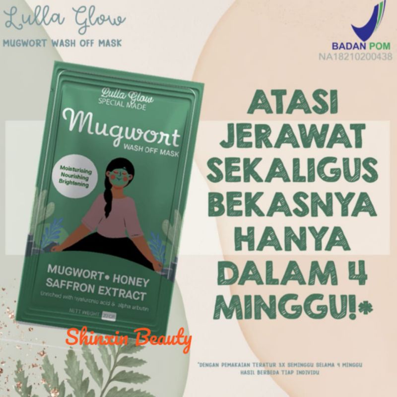 [BPOM] Mugwort Wash Off Face Mask by Lulla Glow / Masker Wajah - 20gr