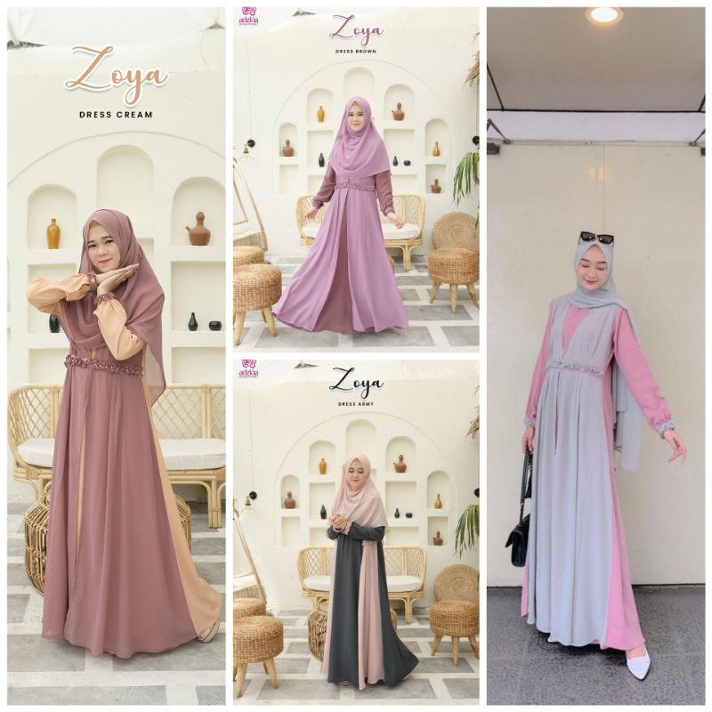 ready Zoya dress original by Adzkia hijab