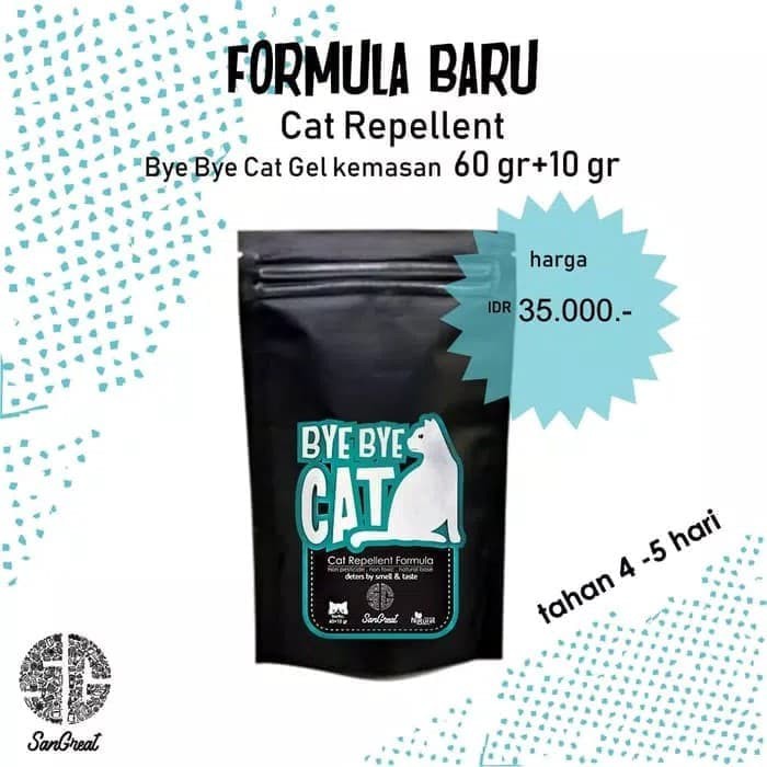 Bye Bye Cat  Gel Pengusir Kucing Kemasan  70 Gram