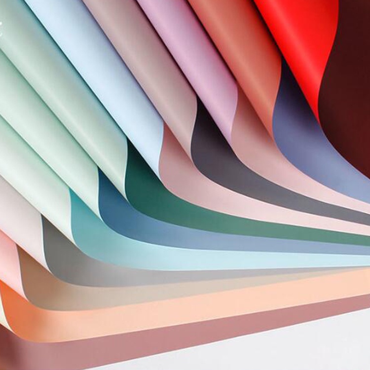 Kertas buket bunga Cellophane BI colour / Flower wrapping paper Two Side Colour ( per 1 lembar )