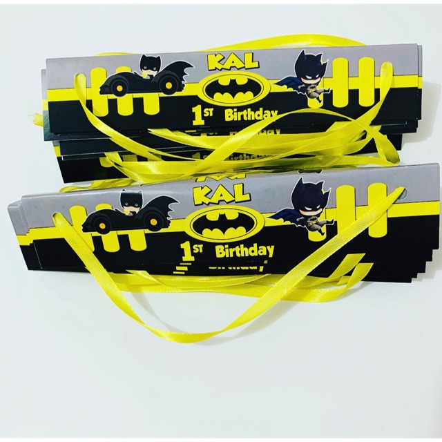 

Batman Chibi Label Plastik Snack / Label Goodie Bag / Souvenir / Kantong Snack Birthday / Hampers