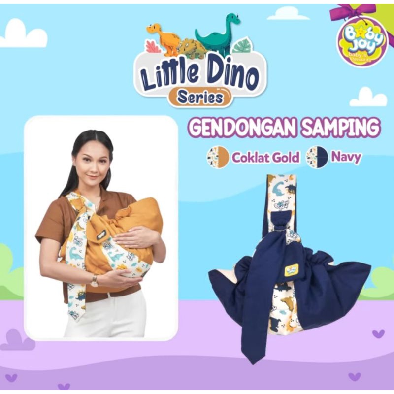 Baby Joy Gendongan Bayi Samping (cocok u/ newborn) + Kantong Botol Susu Little Dino Series