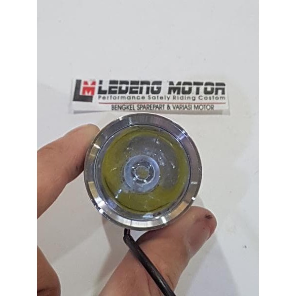 M1 Strobo Lampu Led Kedip Flash Bulat Mini Casing Crome Motor Mobil LEDENG MOTOR