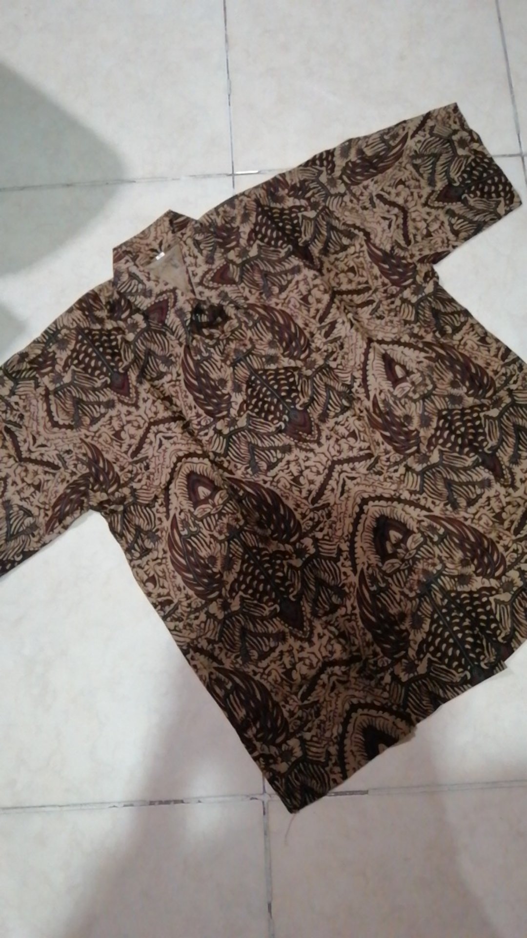 Kemeja Batik Pria Motif Mataram Coklat