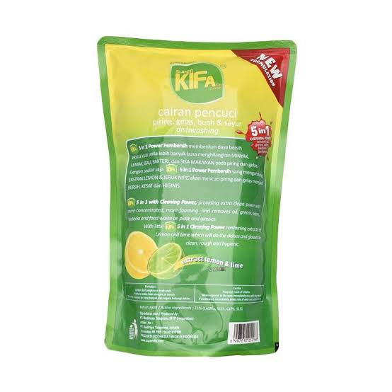 [ORIGINAL] SUPERKIFA DISHWASING LEMON REFIL 800ML SABUN CUCI PIRING