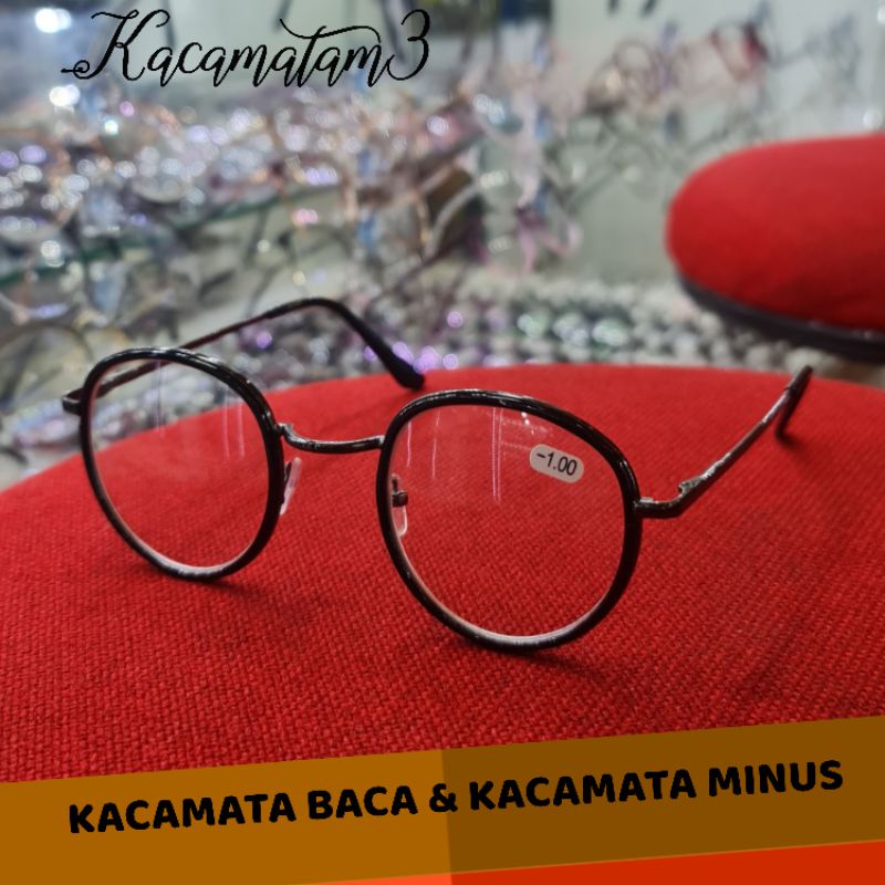 kacamata baca dan kacamata minus ,bonus ,box,lap cairan pembersih kacamata