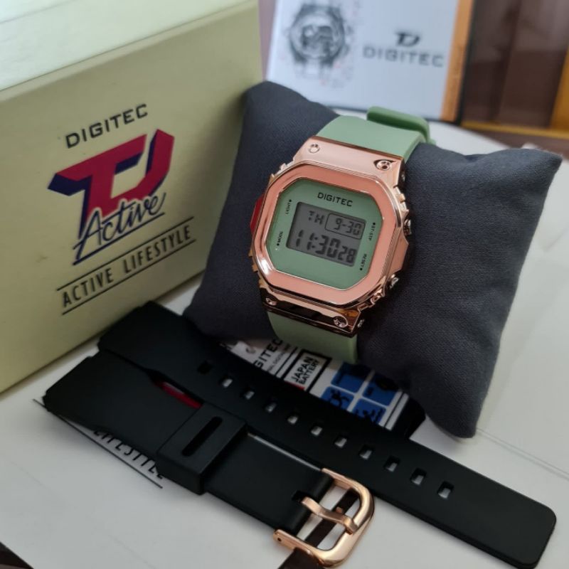 Jam tangan wanita digitec BDG 7054 DIGITAL rubber free tali garansi resmi 1 tahun