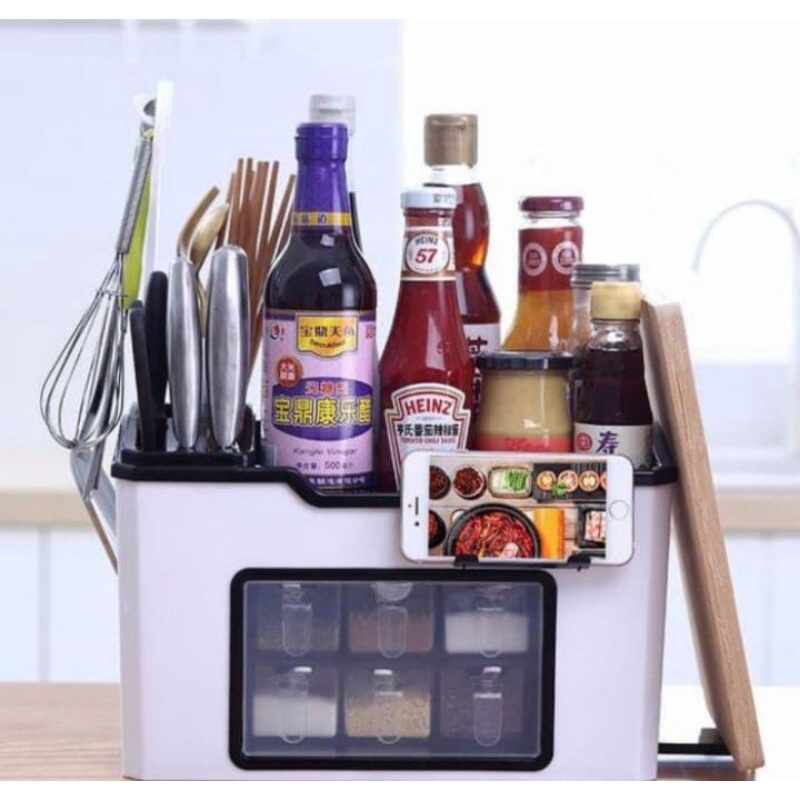 RAK BUMBU DAPUR SERBAGUNA / MULTIFUNGSI KITCHEN SHELF 6 LACI KECIL