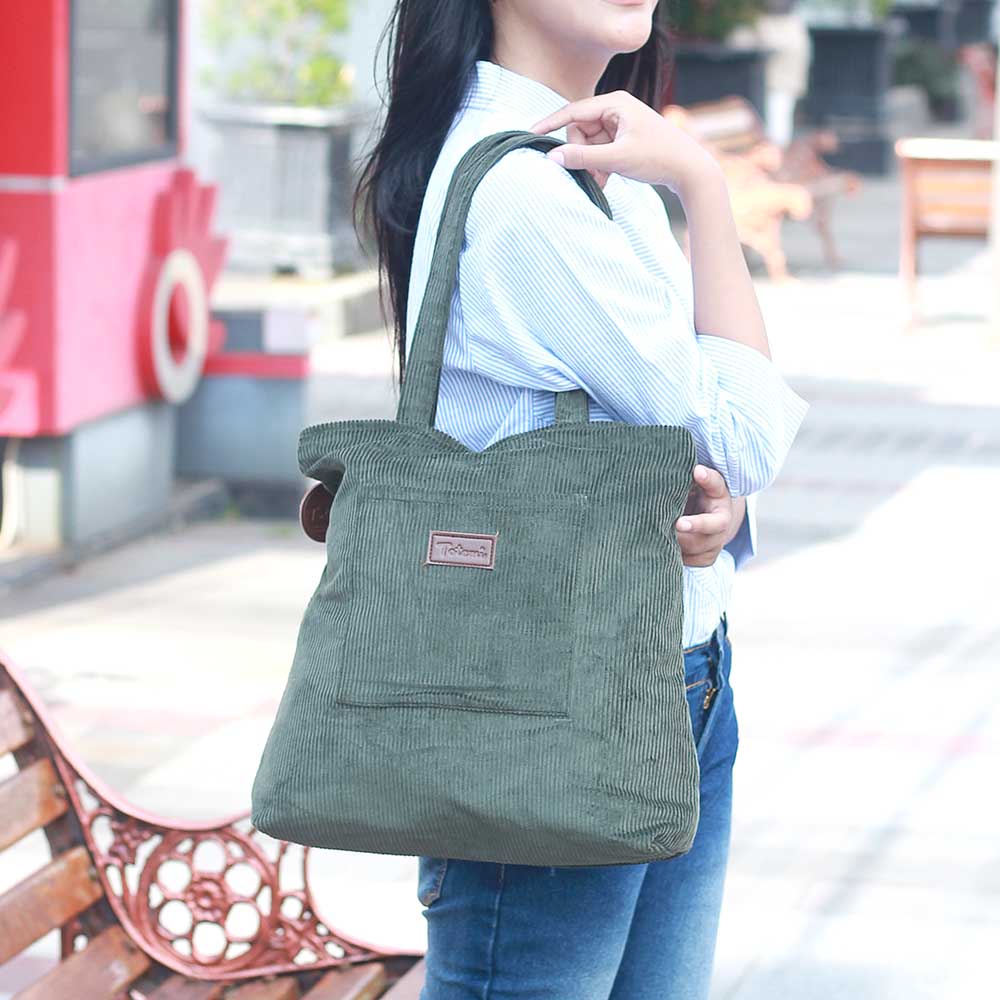 Tas Totebag Cewe Wanita Selempang Brand Totemi Motif Lokal Premium TTM 018