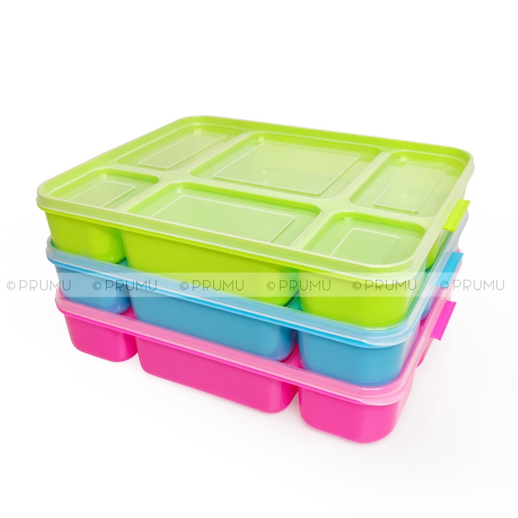 Kotak Makan Catering 6 Sekat - Kotak Bekal - Tempat Makan - Lunch Box - Clio Lunch Box Bento