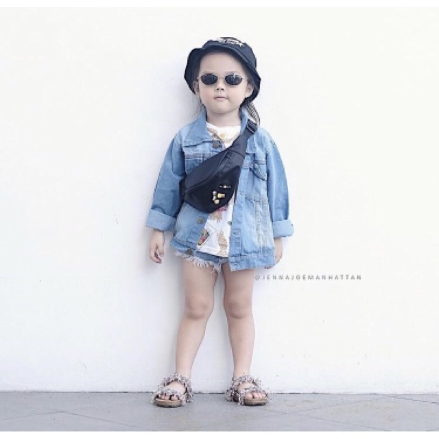 Jaket Jeans Anak Usia 3 - 7 Tahun Snow Wash