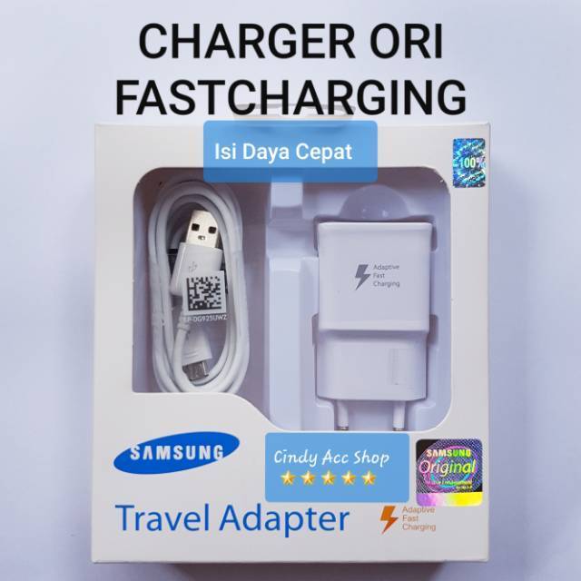 Charger Casan Samsung Fast Charging 15W Output 2A tipe Note 4 Note 5 S6 Edge S7 Edge dll Original