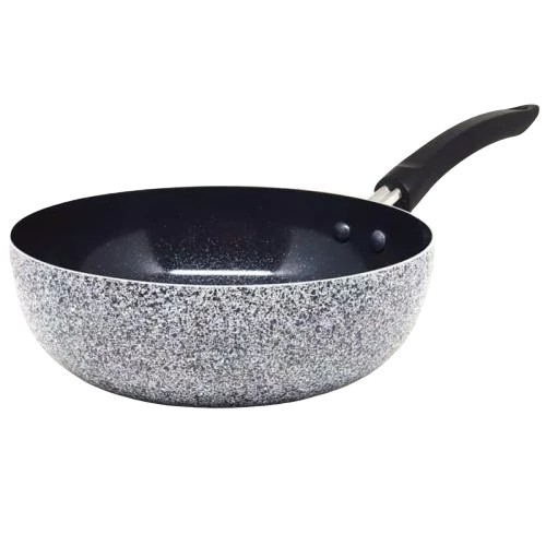 Maxim Neostone Deep Wok Marble Ceramic Wajan Penggorengan Anti Lengket 24 Cm