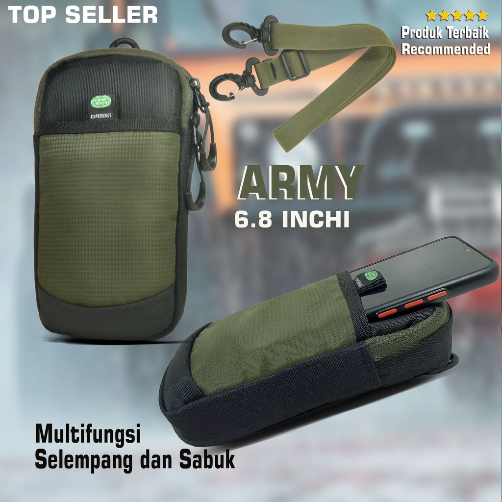 Dompet tas hp selempang dan sabuk Landy army 015