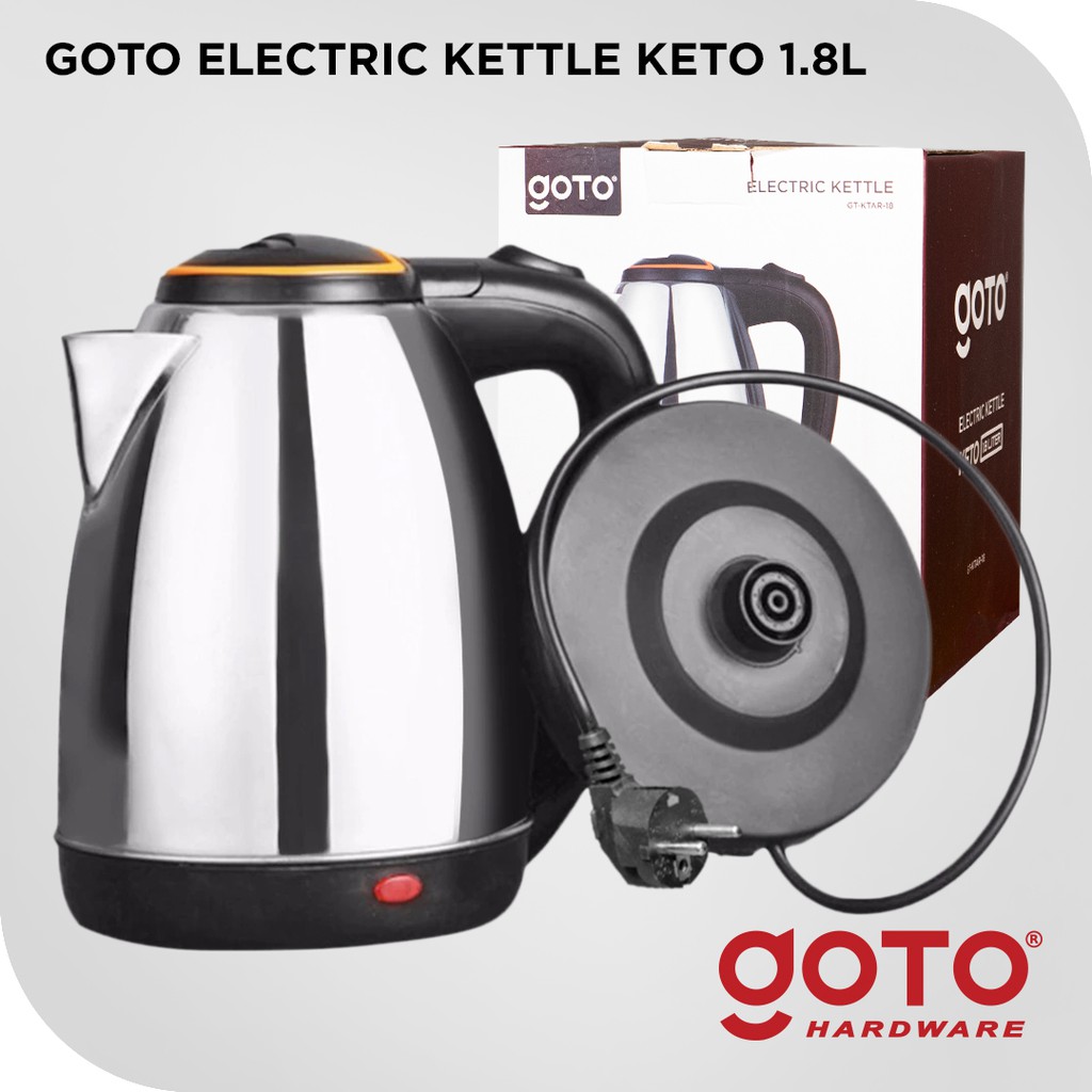 Goto Keto Kettle Pemanas Air Elektrik Stainless Steel 1 8l Listrik Shopee Indonesia