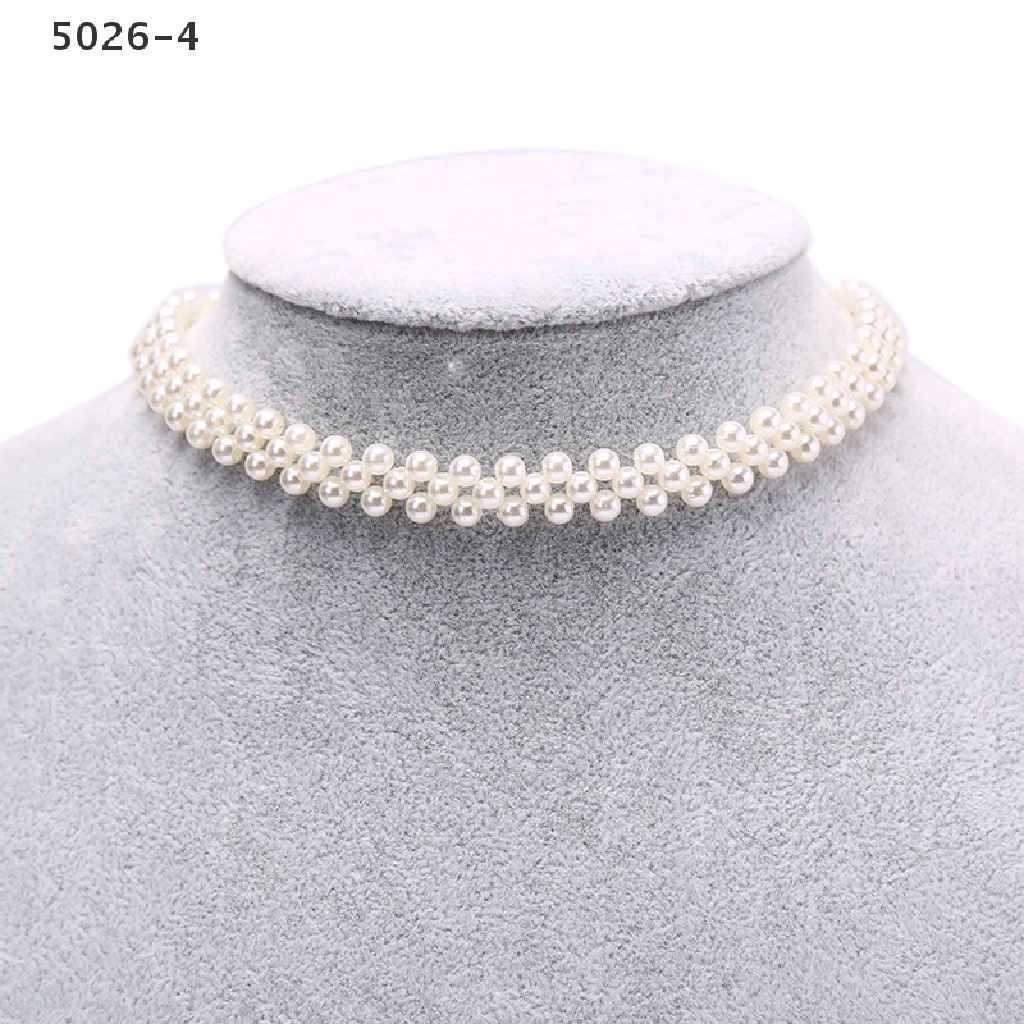 5026-4 Kalung Choker Mutiara Imitasi Gaya Etnik Bohemia Untuk Wanita