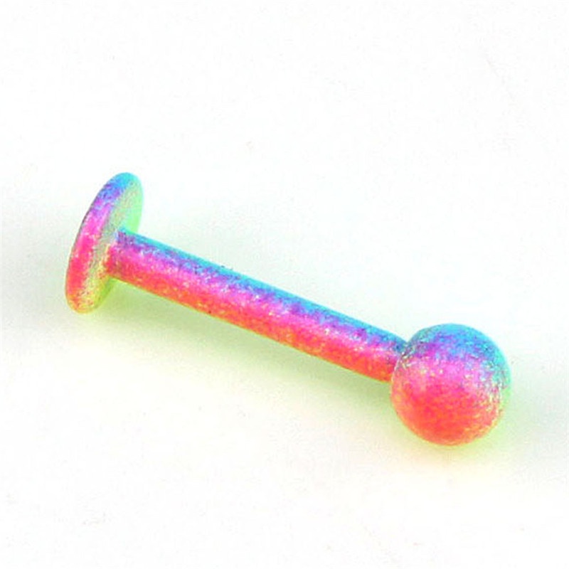 10pcs / set Cincin Tindik Tubuh / Bibir / Telinga Bentuk Barbell Bahan Stainless Steel 16G