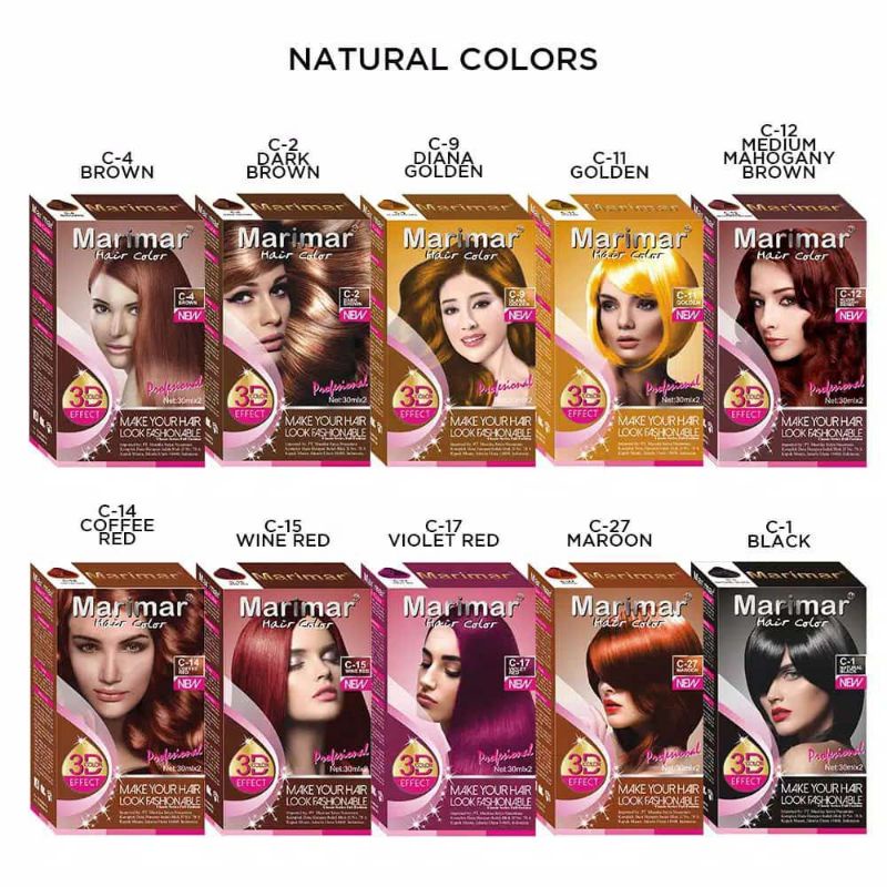 Marimar Hair Color | Hair Colour | Semir Rambut | Perwarna Rambut 30 x 30ml