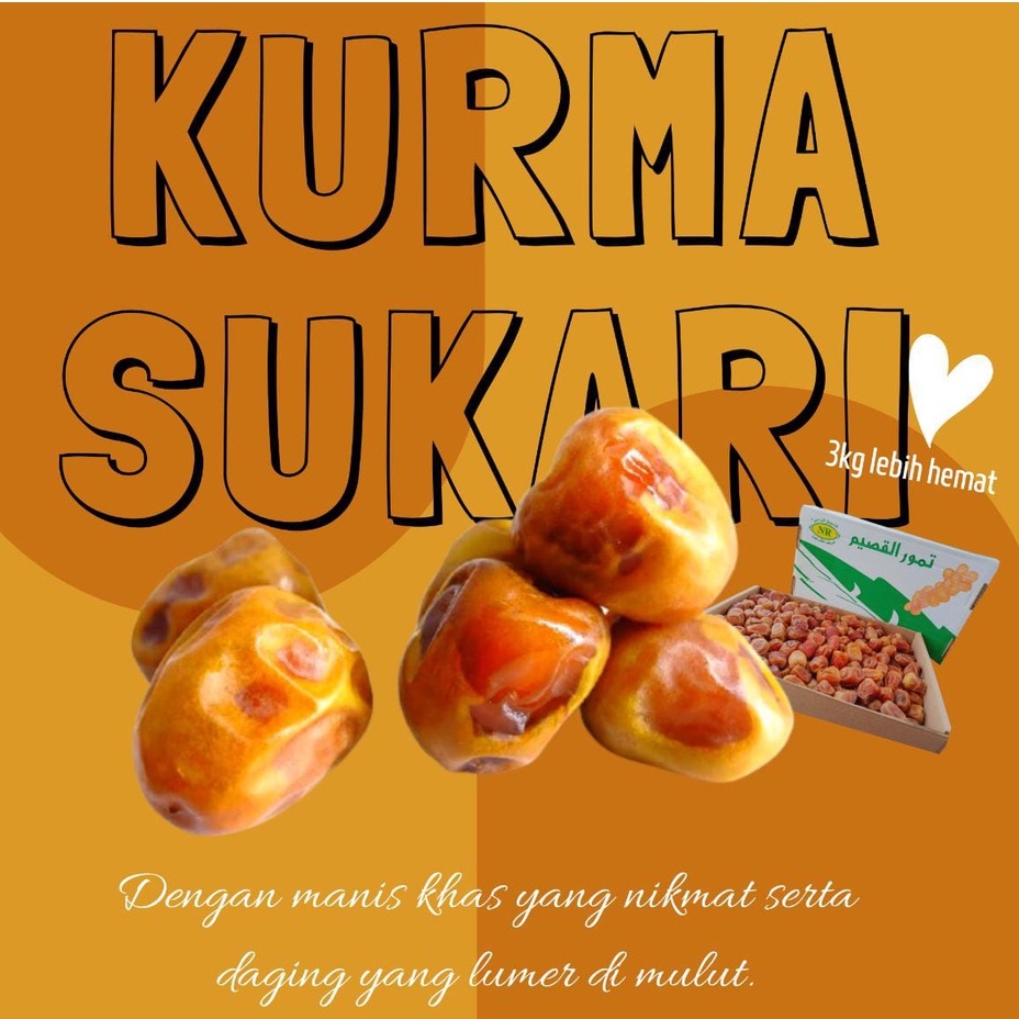 

[BISA COD] KURMA | kURMA SUKARI | kURMA SUKARI 3 Kg | KHADIJAH DATES SUKARI