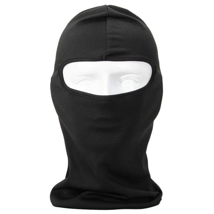 Masker Full Face Spandex Motor Helm Balaclava Ninja Polos Mask Hitam