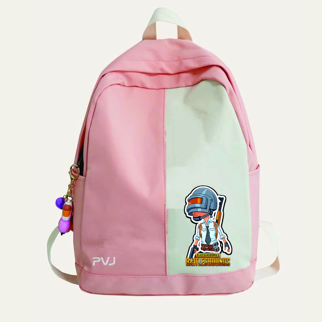 PVJ Tas Ransel Anak Sekolah Laki Laki Karakter Game P-U-B-G