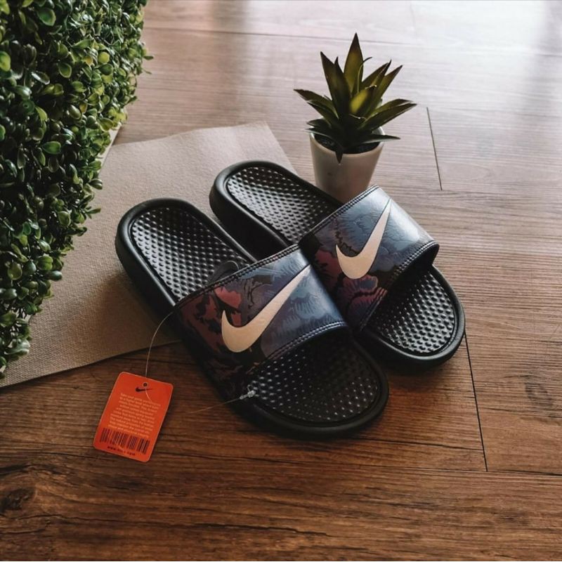 nike benassi slides purple