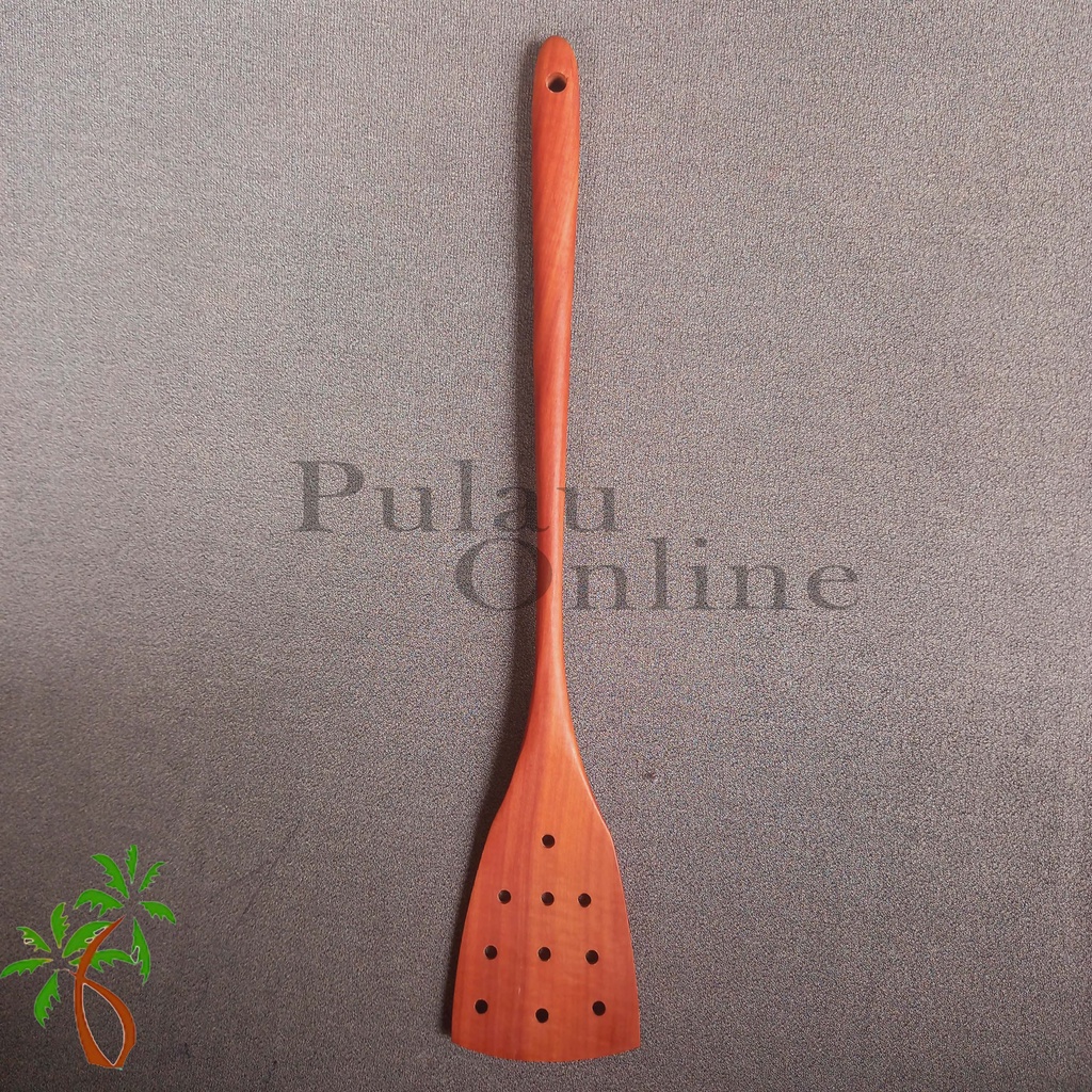 Spatula kayu Polos Jaring panjang 35 cm - Sutil kayu polkadot