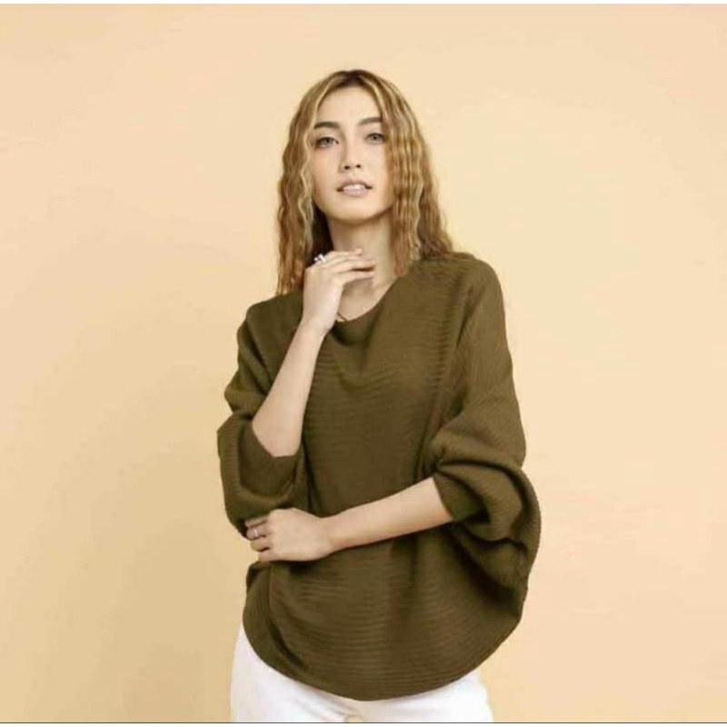 Sweater Rajut Batwing Kekinian - Kalong Rajut model terbaru - Cardigan Rajut Kalong terkini