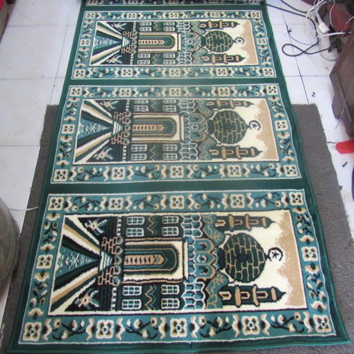 Premium (COD) KARPET SAJADAH MEDEENA MOTIF MESJID 105X570cm KARPET MUSOLAH KARPET MESJID KARPET