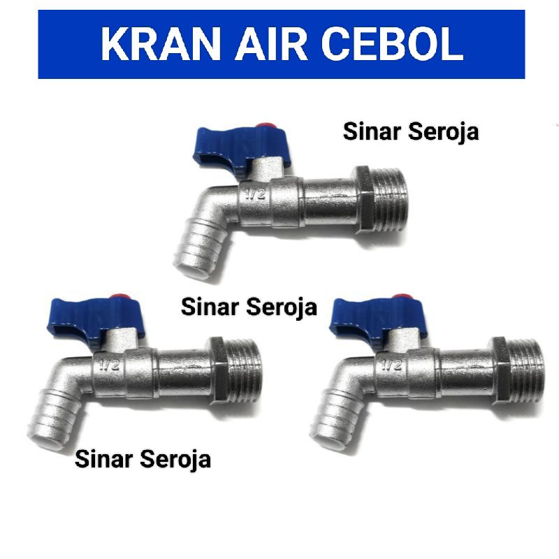 Keran air cebol/Kran air engkel biru/Keran air besi