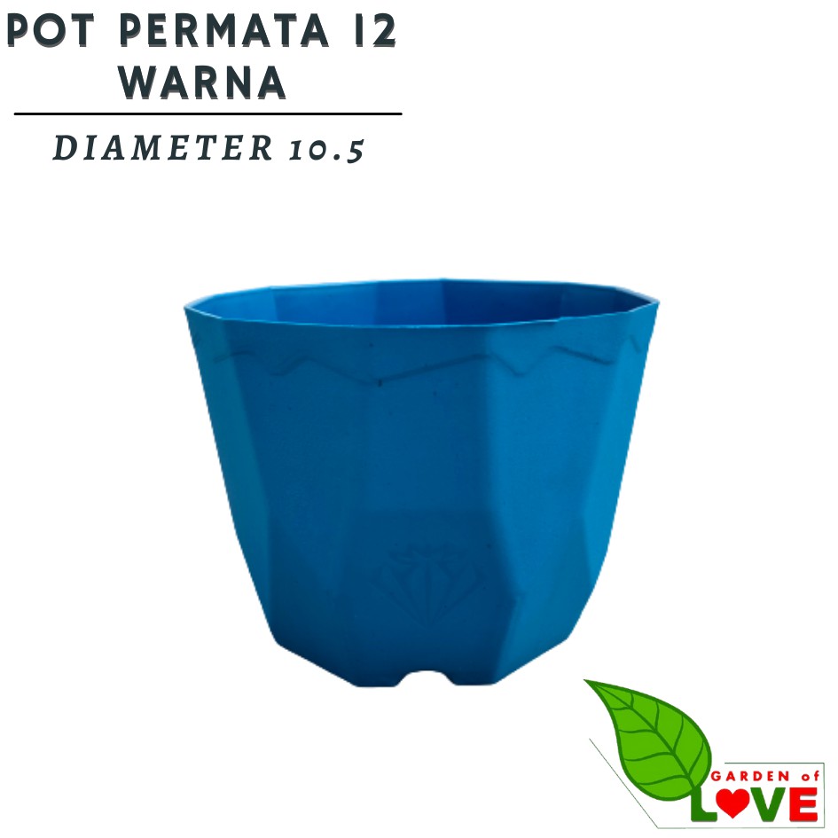 Pot Permata 12 Putih Merah Biru Hijau Ivory Da 10.5cm Pot Kaktus Mini Murah Bkn Pot Tawon 10 12