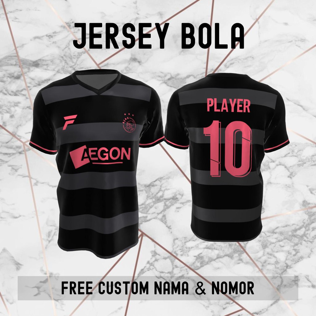 Jersey Ajax Amsterdam Klub Bola Baju Kaos Custom Nama dan Nomor Punggung - 48