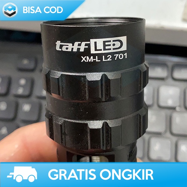 SENTER LED JARAK JAUH CREE XM-L TAFFLED 701 65000 LUMENS SUPER TERANG