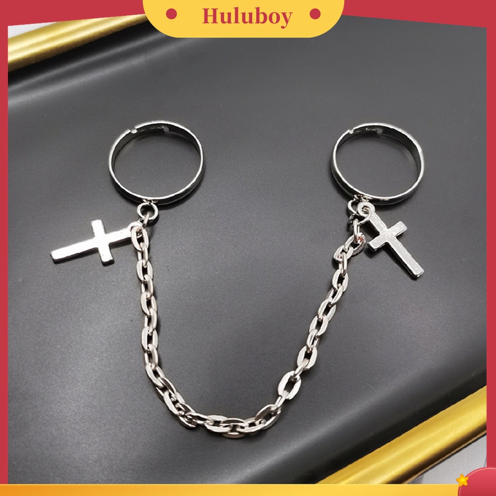 Huluboy Cincin Rantai Sambung Adjustable Untuk Unisex