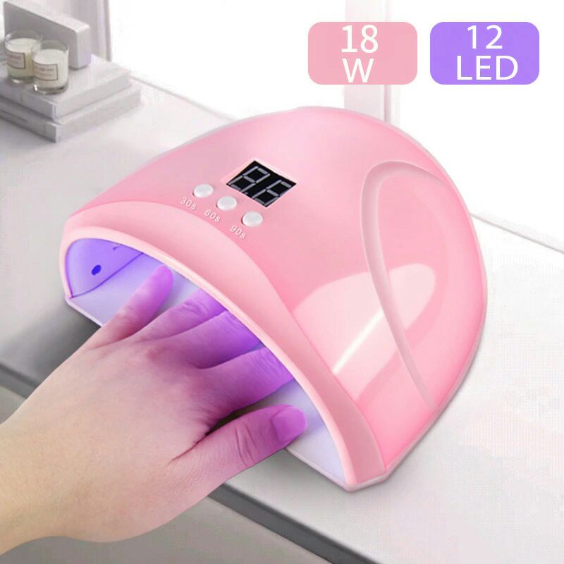 Dazzle Pengering Kutek Kuku UV LED Nail Dryer 36W - Mini-1 - White Pink