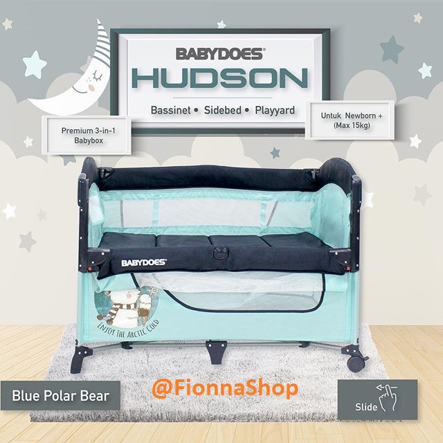 Baby Box Ranjang Tempat Tidur Bayi Does Babydoes Hudson 3-in-1 Side Bed / Bisa Buka Samping