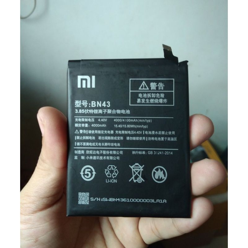 BATERAI BATRE XIAOMI REDMI NOTE 4X BN43 BN 43 ORIGINAL