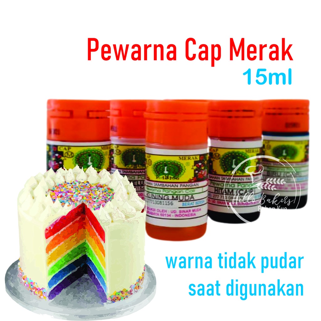 

PEWARNA PANGAN CAP MERAK 15ML / PEWARNA PANGAN / CAP MERAK