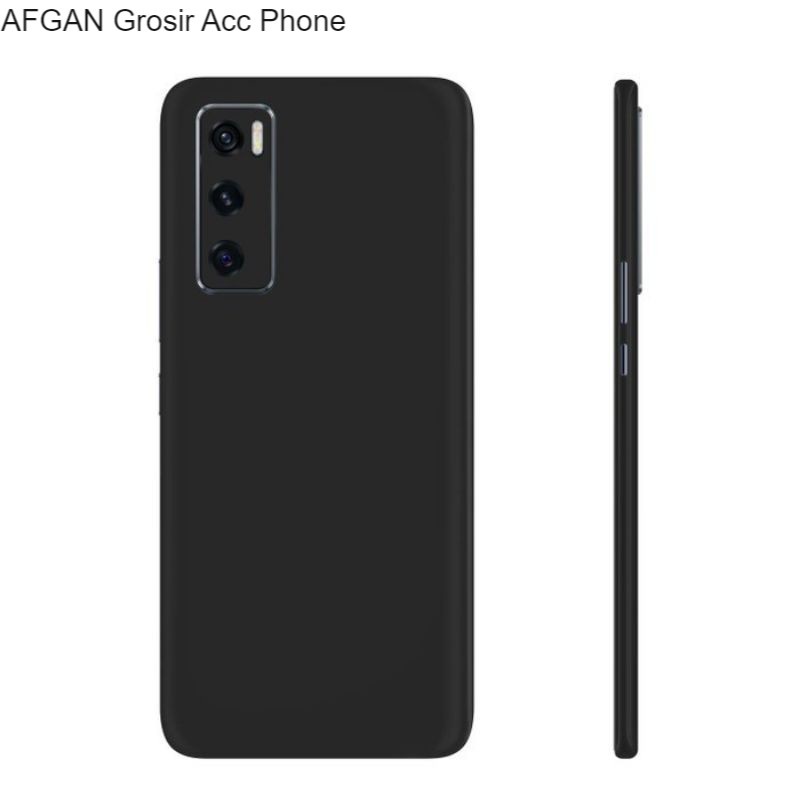 Soft Case Blackmatte Vivo V20 SE Casing Silikon Slim Black Matte Hitam Polos Vivo V20 SE Grosir