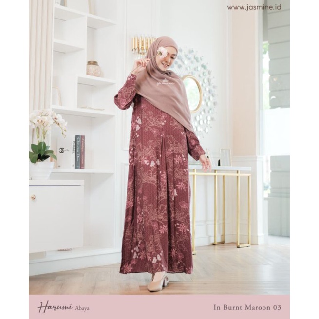 Harumi Abaya Dress warna warm milo By Jasmine