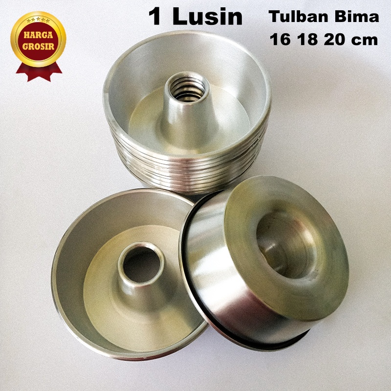 Grosir 1 Lusin Loyang tulban bima press diameter 16 18 20 cm tanpa sambungan