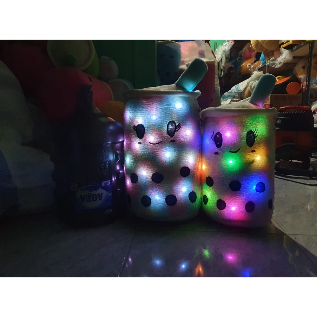 Boneka boba rainbow uk jumbo ( free LED)