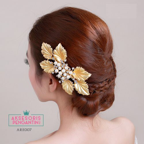 [STOK TERBATAS] AKSESORIS PENGANTIN HIASAN RAMBUT TIARA HEADPIECE WEDDING ARE007