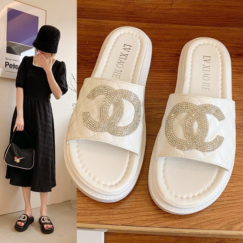 cind 5081,  sandal flat wanita import fashion sandal wanita keren dan terkiniian sandal slip on cantik