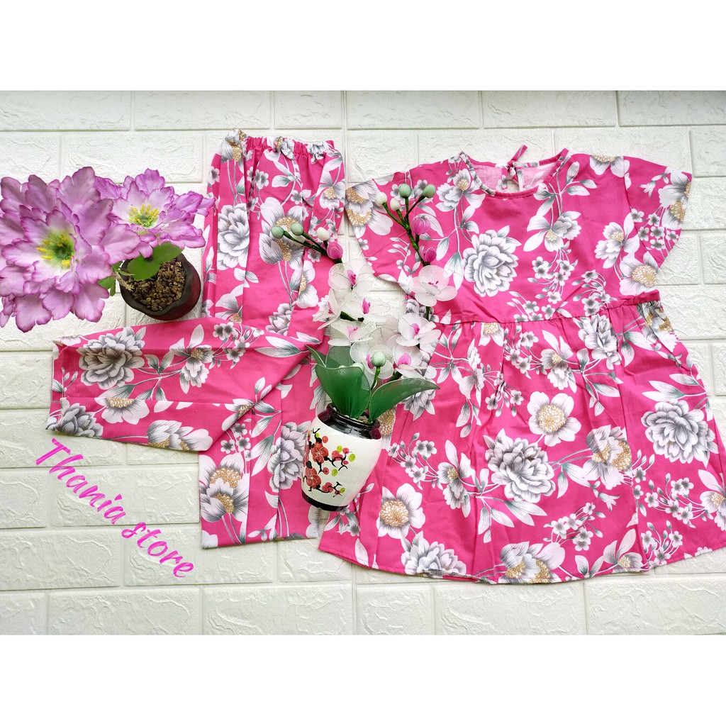 Ecer Setelan dress anak perempuan Tunik 1-10 tahun