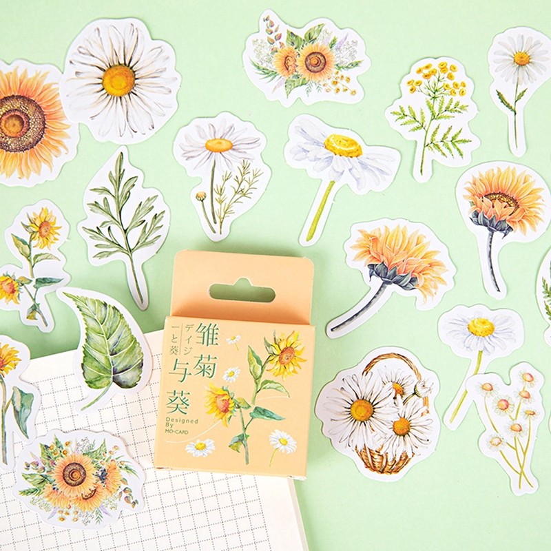 46pcs Stiker Bentuk Bunga Matahari Dan Daisy Untuk Alat 46pcs Stiker Bentuk Bunga Matahari Dan Daisy Untuk Alat